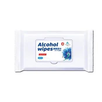 

50Pcs/100pcs Alcohol Prep Pads Disposable Alcohol Wipes 75% Alcohol Sheet For Skin Cleaning Care Jewelry Mobile Phone Clean