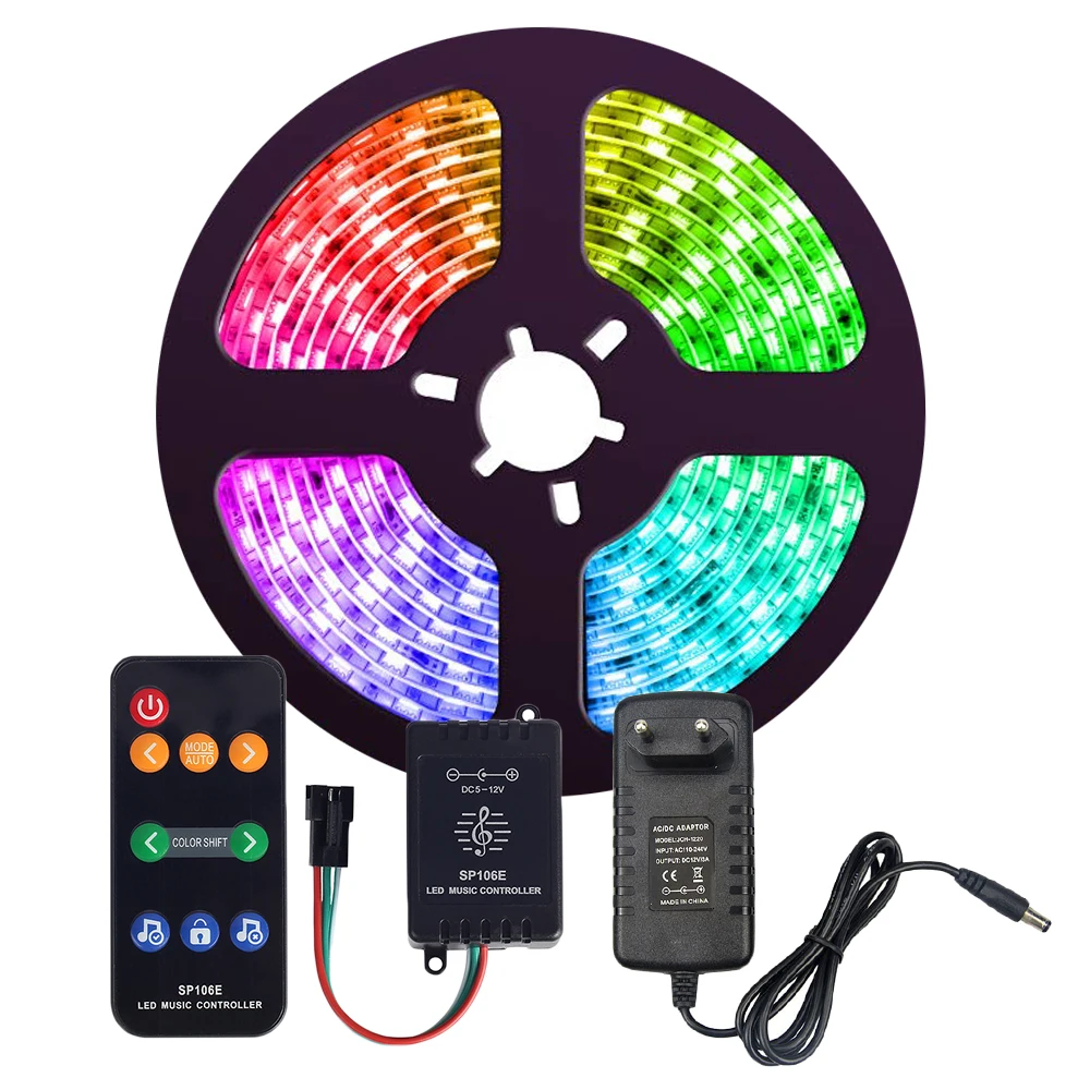 Набор цифровых светодиодных ленсветильник WS2811 12 В 30 светодиодов с музыкальным