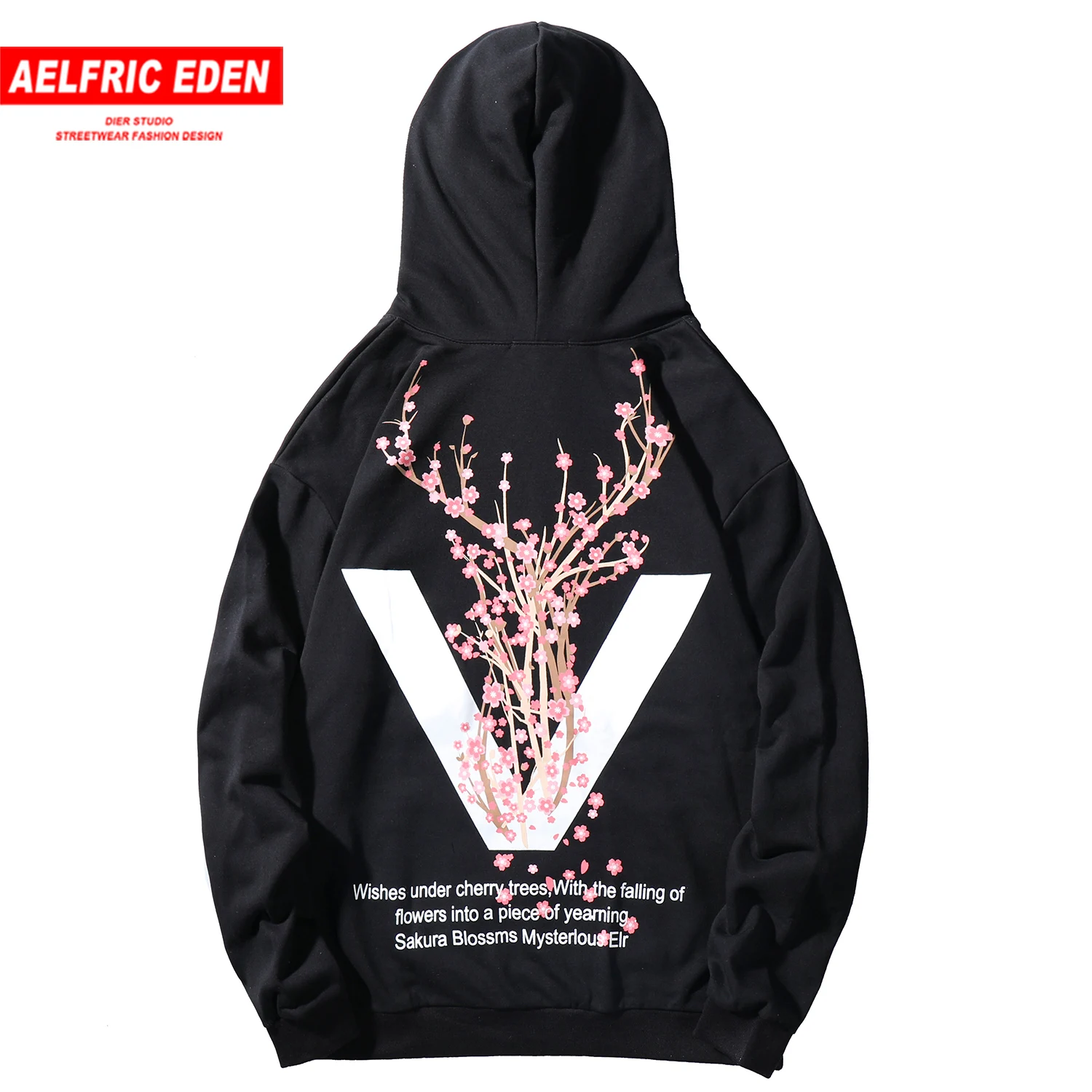 Aelfric Eden вишневые деревья толстовки с принтом мужские осенние Harajuku хип хоп мужской пуловер повседневные хлопковые толстовки с капюшоном уличная одежда