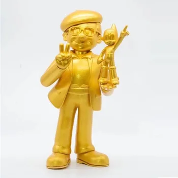 

Tetsuwan Atom Osamu Tezuka Astroboy Gold Flash Ver Statue Action Figure Collection Figurine Children Gift Toy X4098
