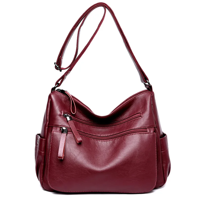 Кожаные роскошные сумки через плечо для женщин Sac основной много карманов Femme женские сумки новые дизайнерские сумки высокого качества