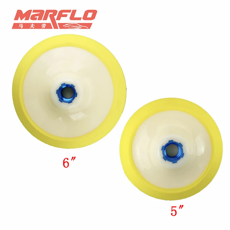 Marflo M5/8 Plate Backing Pad For Polisher With Polishing Sponge Pad 5" 6" 125mm Hook Loop Backing