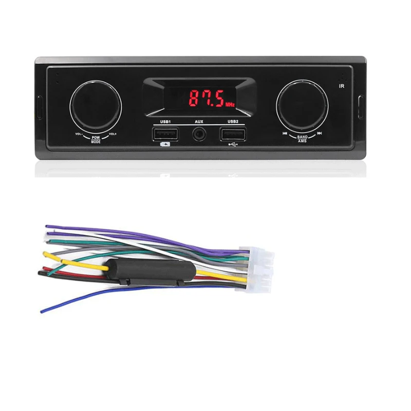 K501 цифровой высокое качество FM стерео автомобильная карта радио 12 В Монохромный экран Автомобильный mp3 плеер 12Pin PC интерфейс
