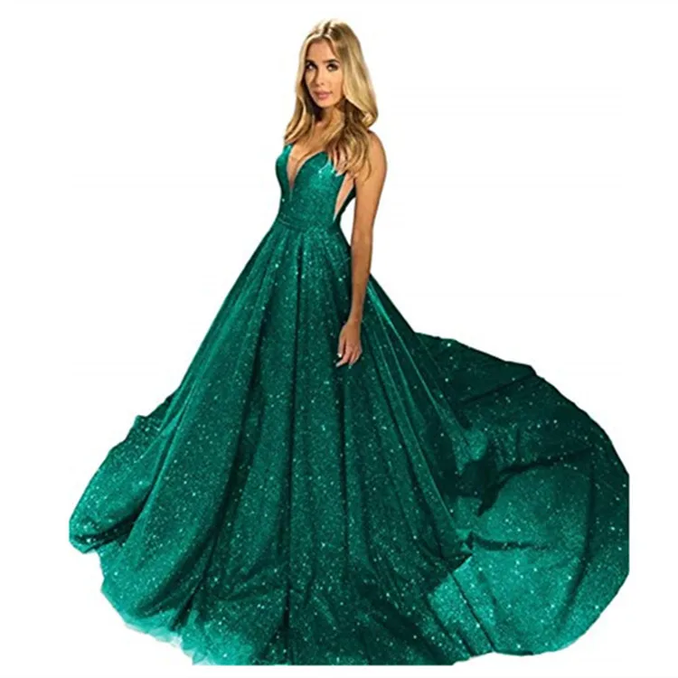 Однотонные платья с v-образным вырезом женские вечерние модные сексуальные платья макси для подиума весеннее платье без рукавов Vestido - Цвет: Зеленый