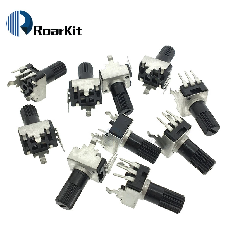 100pcs/lot Rv09 Vertical Adjustable Potentiometer 1k 2k 5k 10k 20k 50k