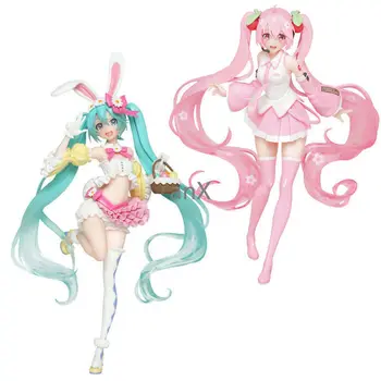 

20 CM Anime Pink Hatsune Miku Action Figures Pink Sakura Miku VerPVC Model Toys Miku Speelgoed Girls PVC Figure
