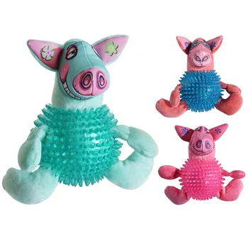

Pet Dog Cat Funny Fleece Durability Plush Dog Toys Squeak Chew Sound Toy Fit Tooth Cleaning Balls Toys For Dogs