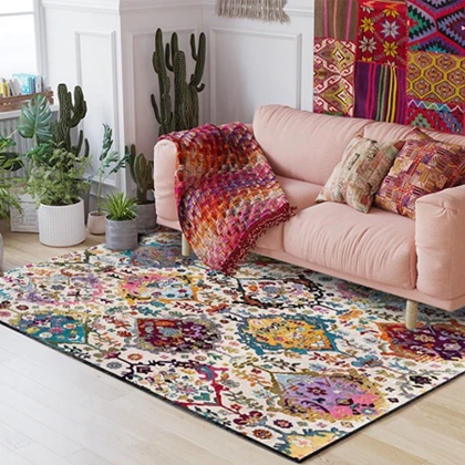 Марокканский Стиль Противоскользящий жаккардовый ковер для гостиной спальни напольный коврик цветочный узор абсорбирующий нескользящий домашний декор коврики - Цвет: Carpet5