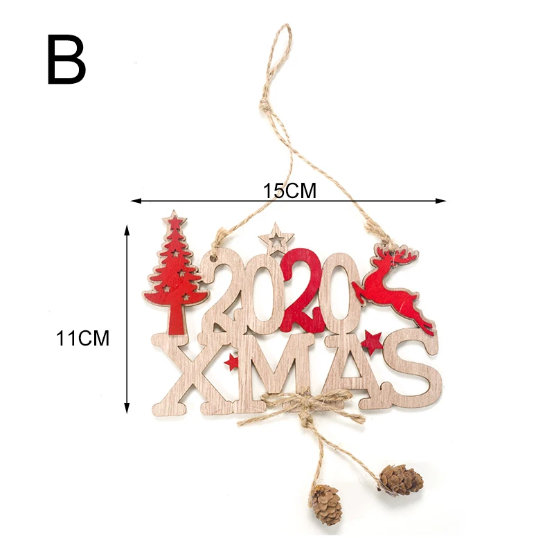 1 шт. рождественские деревянные двери и окна рождественские цифровые буквы подвесные украшения семейные вечерние украшения деревянные поделки