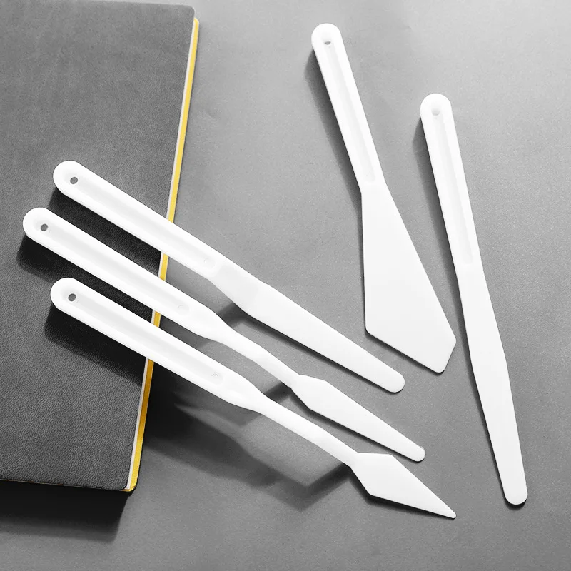 6pcs/set Plastic Painting Knife For Mixing And Spreading Pastes Scraper  Spatula Shove Knife Painting Artist Oil Painting Tools - Diy Craft Storage  - AliExpress