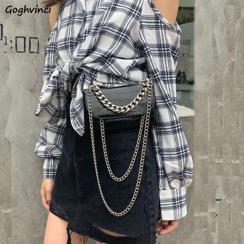 Crossbody Bags Women Chain Small Bag Purses Phone Fashion Vintage Females Handbags PU Leisure Shopping Chic High Street Ulzzang image_0