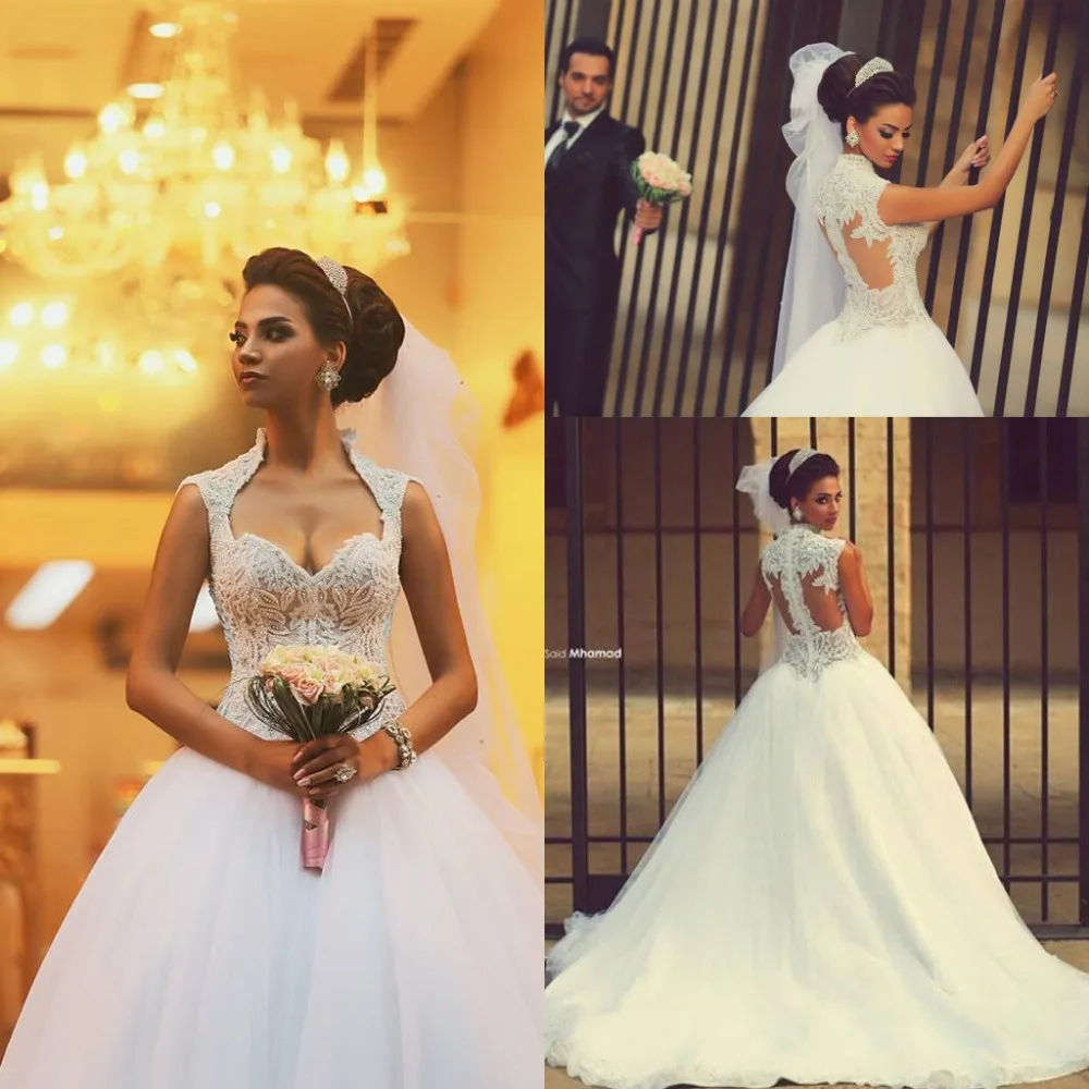 Vestido De Noiva 2018 Prachtige Prinses Lange Kralen Kant Saudi Arabische Baljurk Bruiloften Moeder Bruid Jurk Vestido Casamento Vestido De Noiva 2018 Prachtige Prinses Lange Kralen Kant Saudi Arabische Baljurk Bruiloften Moeder Bruid Jurk Vestido Casamento