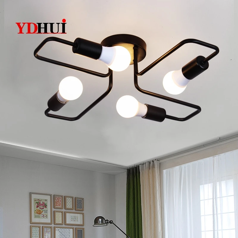 

Nordic Simple Modern Living Room Roof Lighting Iron Art Creative Individuality Art Special-shaped Lighting Restaurant Studio Bed