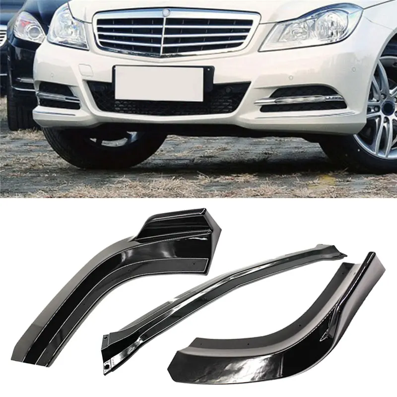 

3PCS W204 Bumper Lip Car Front Bumper Splitter Lip Spoiler For Mercedes For Benz W204 2008-2014