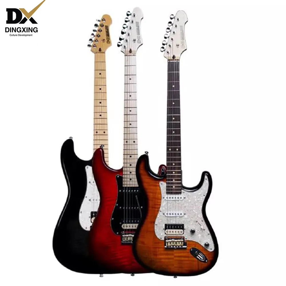 

Electric guitar Deluxe Flame musical Stringed instruments Guitar parts & Accessories oem good guitarras china brand