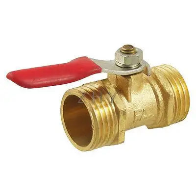 1/" PT 20 мм Наружная резьба полный порт красный рычаг Поворотный кран