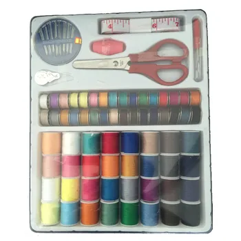 

100PC Sewing Kit Thread Sewing Threads Set Threader Needle Tape Storage Box Measure Scissor Thimble Hand Craft Kit Thread J80