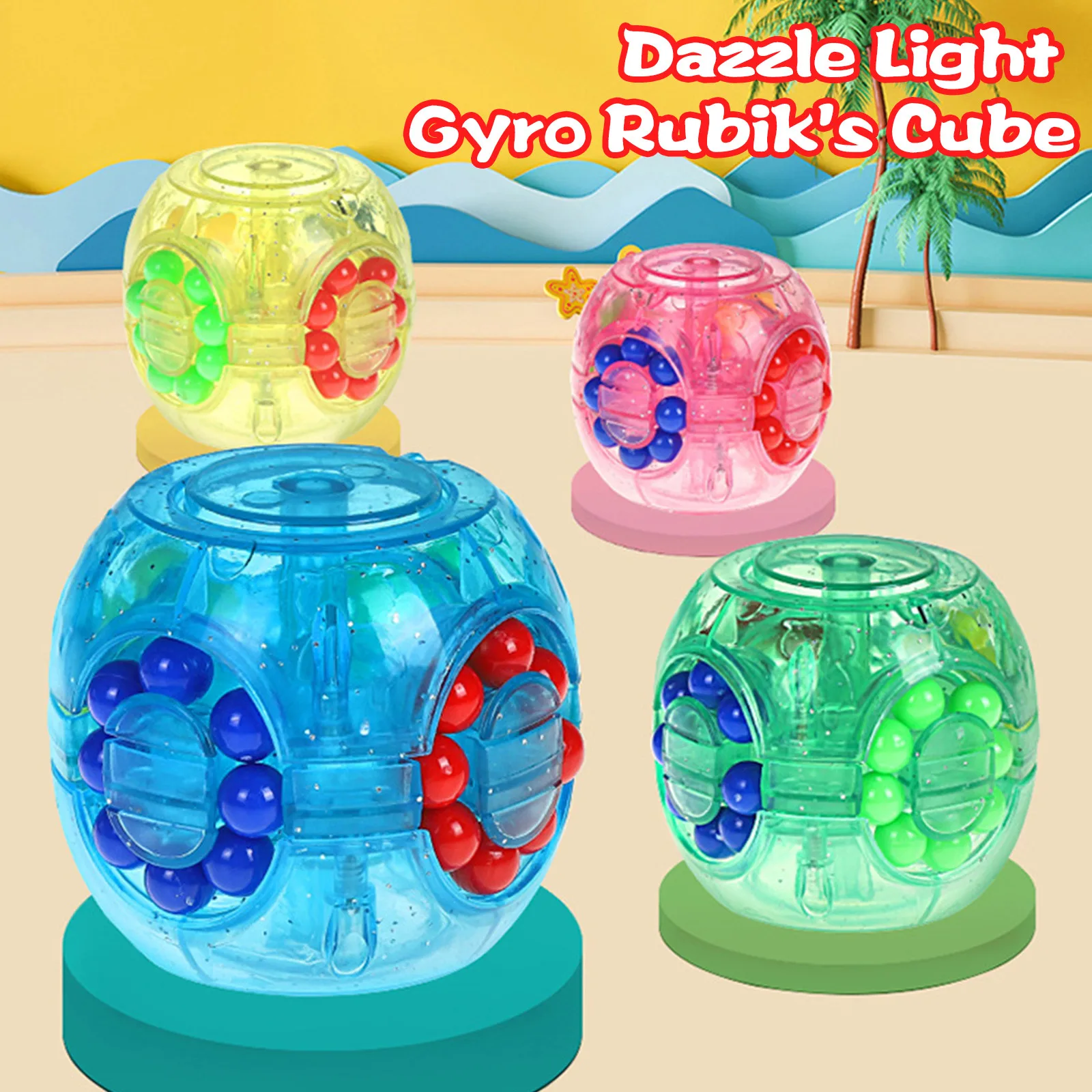 

Kids Toys Crystal Hamburg Cube Spin Fingertip Gyroscope Intellectual Development Stress Decompression Funny Educational Toys