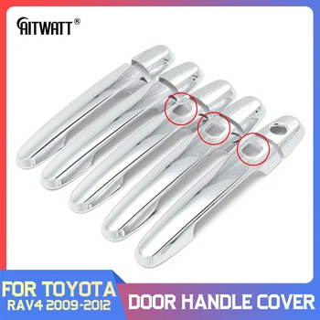 

AITWATT For Toyota RAV 4 RAV4 5 Door 2009 2010 2011 2012 ABS Chrome Door Handle Covers With Smart Buttons Car Styling 10pcs