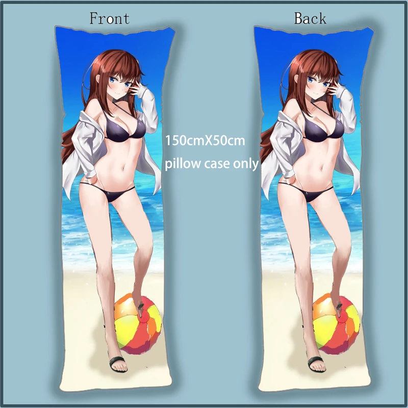 Anime Dakimakura Body Pillow Case SteinsGate Makise Kurisu otaku cover 150x50cm | Дом и сад