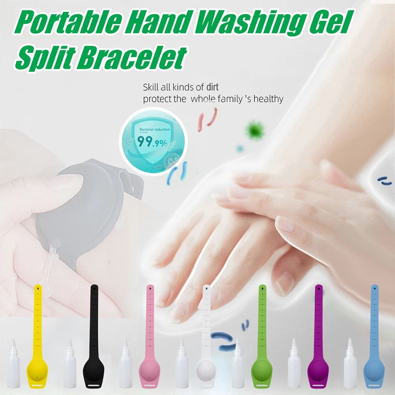 

3/7PCS Adult Kid Liquid Wristband Hand Pumps Silicone Bracelet Wearable soap DispenserWash Hand Sanitizer Dispenser Pumps