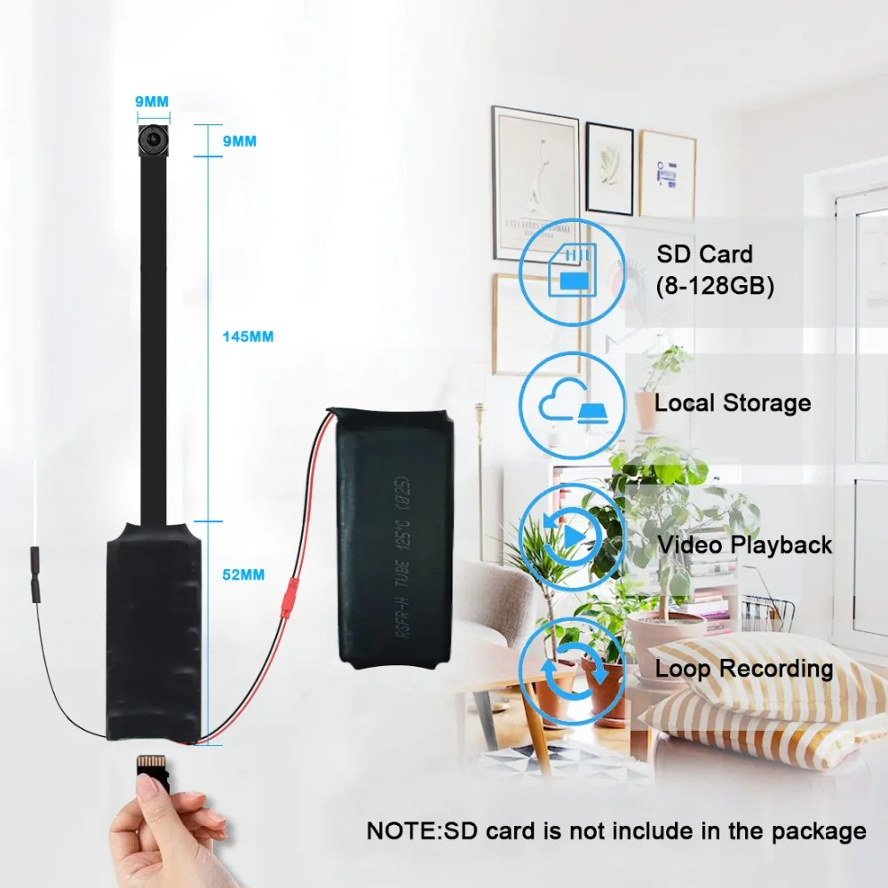  1080P Mini Wifi Wireless Camera CCTV Web video surveilla camera mini body Camera Recording remote M - 32854717553