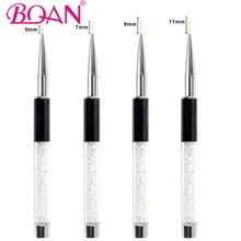 BQAN 5/7/9/11mm Ultra mince ongle Liner brosse peinture fleur conception rayures lignes ongle outil bricolage dessin stylo Salon manucure outil(China)