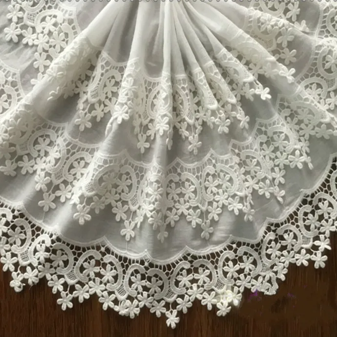 Three Layers Water-soulble+Cotton Cloth Embroidered Lace Fabric DIY Handmade Trim Accessories 31cm 2Yds/lot | Дом и сад