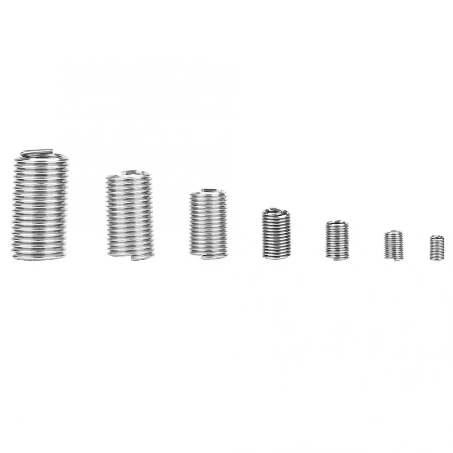 

55pcs M4-M12 Stainless Steel SS304 Coiled Wire Helical Screw Thread Inserts Stainless Steel Insert For Hardware Repair Tools