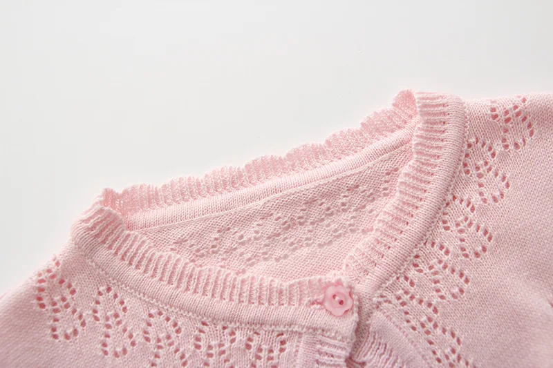 Весенний Детский свитер-кардиган для девочек белое пальто из 100 хлопка для девочек детская одежда для детей 1, 2, 3, 4, 5, 6, 7, 8 лет RKC195102
