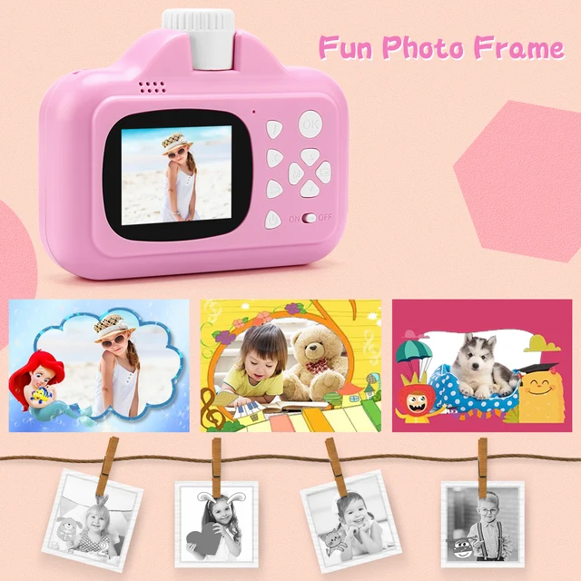 Kids Instant Print Camera Thermal Printer Wireless WIFI Phone Printer 1080P HD Kids Digital Camera Toy for Children 5