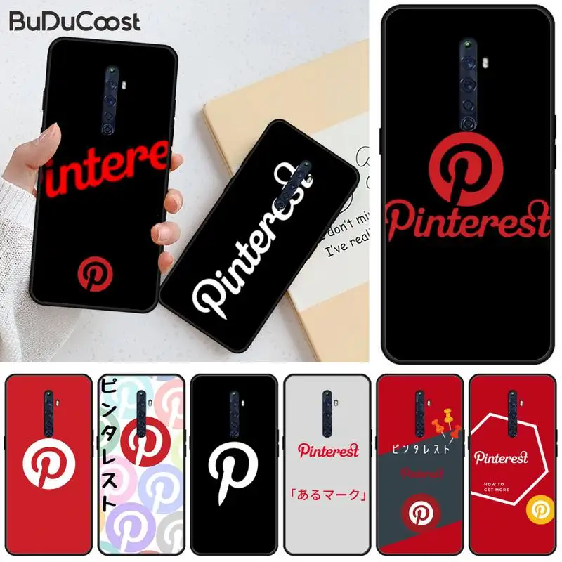 Pinterest логотип мягкий Чехол для телефона Капа OPPO A9 2020 R11 11S плюс R15 R17 Realme детей