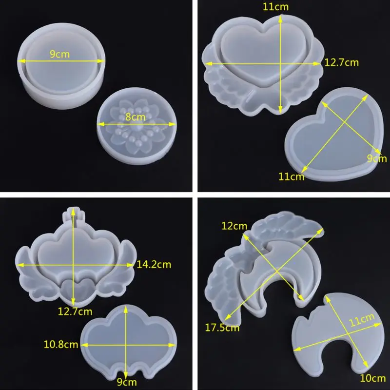 Силиконовая форма коробка для хранения Сердце Луна Сакура Корона Форма ювелирных изделий DIY ремесло