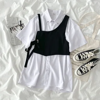 

Summer New Women Shirts Sets Butterfly Embroidery Loose Streetwear Outwear Coats Tops