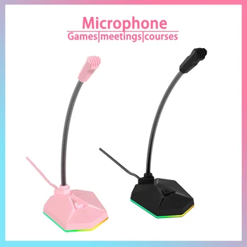 

Gaming Microphone for PC Computer Tabletop Professional Condenser Wired Mic game Live Broadcasting Conference Laptop HD USB Plug