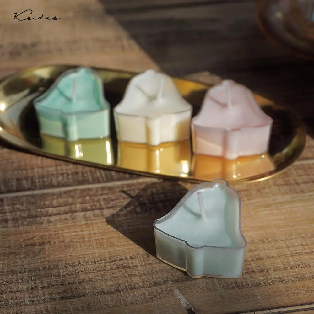 

Christmas Bell Polycarbonate DIY Candle Holders with wick For Tealight Candle Making 100 pcs With Wick