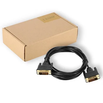 

LESHP Black 2/3Meter Durable Portable High Resolution Gold Plated Thin DVI to DVI Single Link Digital Video Monitor Cable