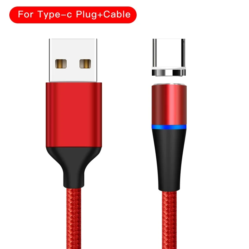 Oppselve Магнитный кабель для мобильного телефона type-C, кабель Micro USB для iPhone 11 Pro, huawei, Xiaomi, samsung, магнитное зарядное устройство для быстрой зарядки - Цвет: Red Type C Cable