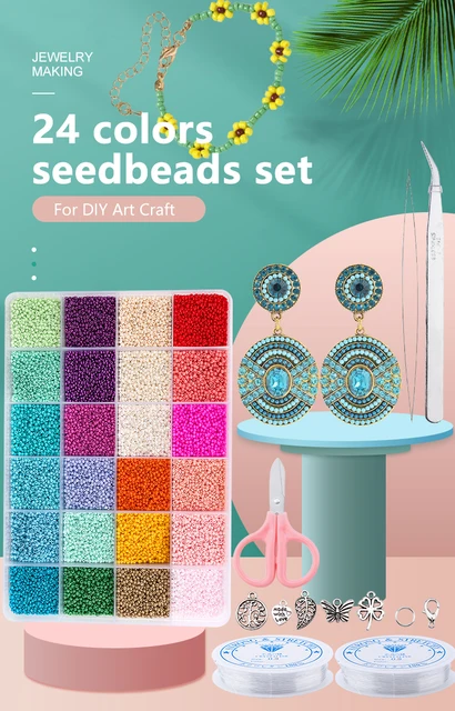 15 Grid Glass Seed Bead Set Box For Bracelet Jewelry Making Bulk Needlework  Accessories DIY Imitation Pearl Spacer Bead Kits - AliExpress