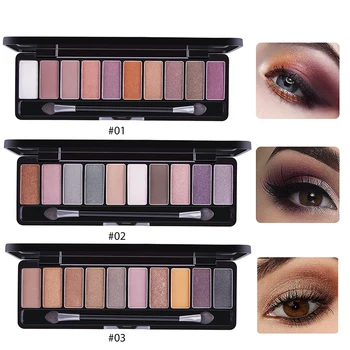 

SHOPANTS 10 Colors Makeup Palette Natural Eye Makeup Light Eye Shadow Makeup Shimmer Matte Eyeshadow Palette Set
