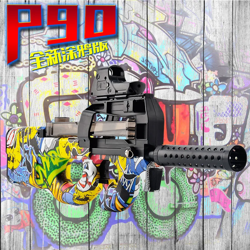 

Run Kawasaki P90 Bursts of Electric Water Gun Model Outdoor CS Battle Gun Children Toy Gun Capable Emission Water