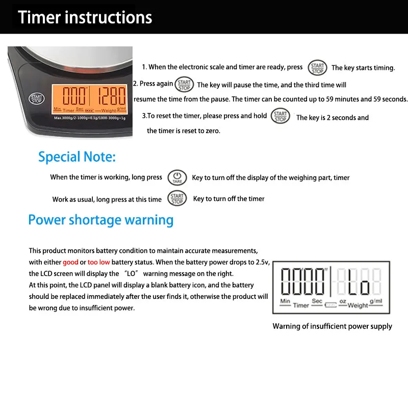 Yieryi 3 кг/0,1 г кофейные весы с таймером стеклянная поверхность высокоточные Цифровые кухонные электронные весы с точной подсветкой