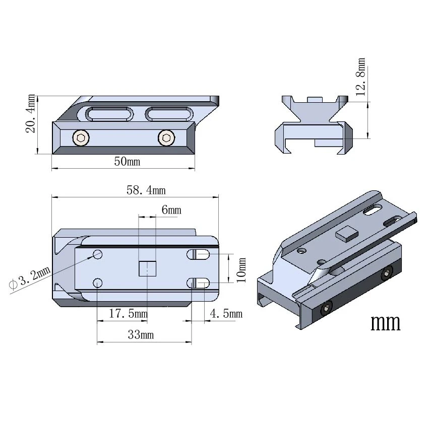 Vector Optics レッド ドット ライザー レール マウント 0.5