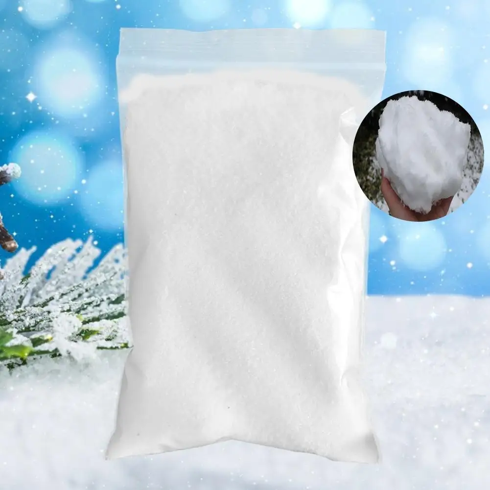 F Fluffy Instant Xmas Magic Snow Powder 30g Artificial Christmas Decoration Fake 