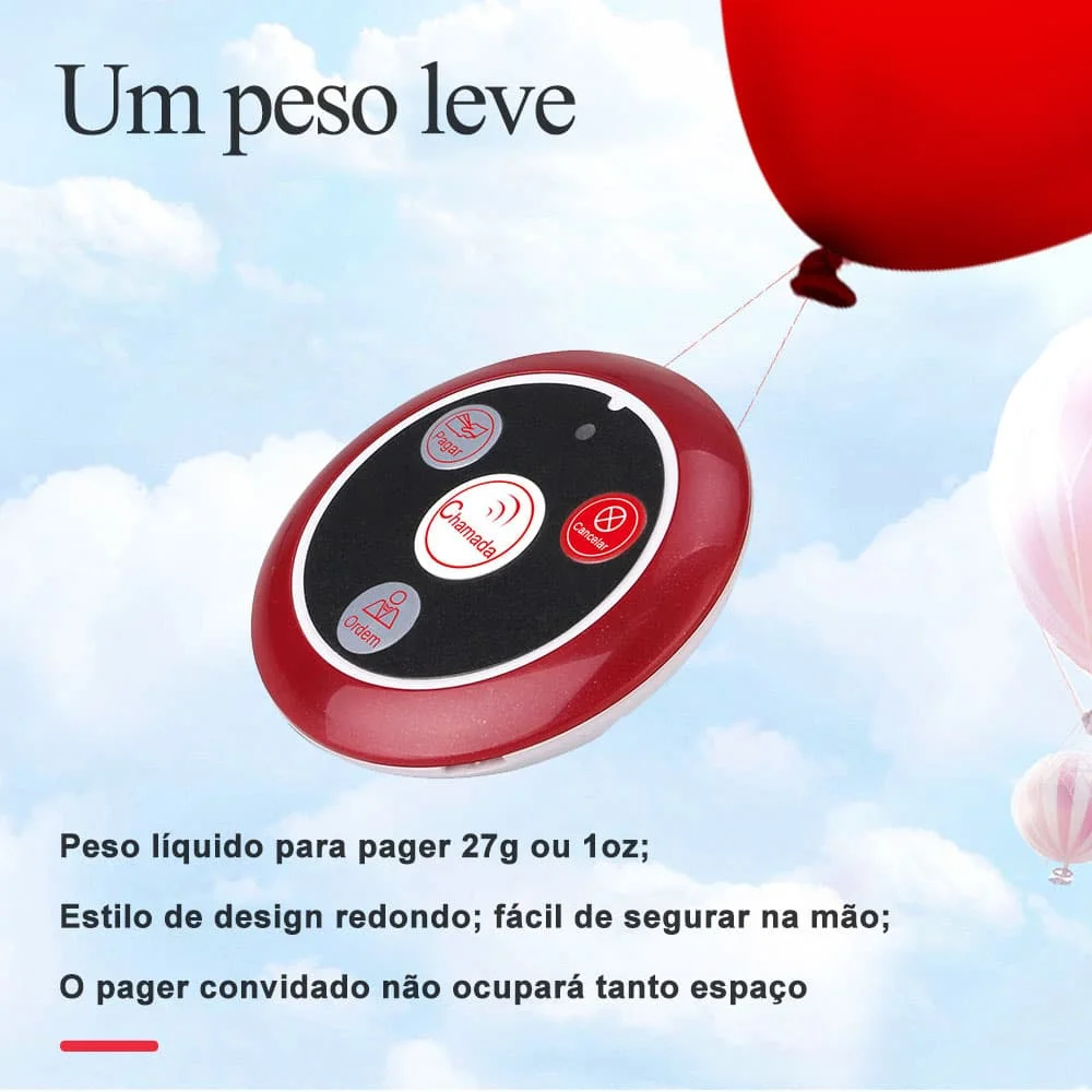 com botão português, sem fio, para chamada