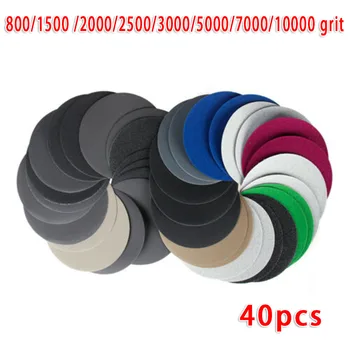 

40pcs/Set 5inch 125MM Water Wet Sandpaper Sanding Disc Grinding Polishing High Abrasion Resistance For Grinding