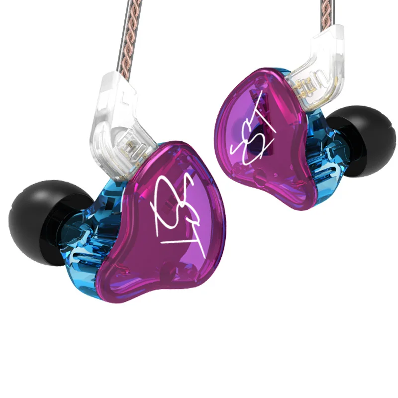 OPA Original KZ ZST BA DD In Ear Earphone Hybrid Headset HIFI Bass Noise Cancelling Earbuds With Mic Replaced Cable ZSN