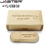 JASTER USB 3.0 high speed Wooden USB flash drive Maple wood+box pendrive 4GB 16GB 32GB 64GB memory stick gifts free custom logo ► Photo 2/6