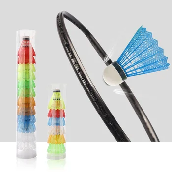 

With Box Durable Adults Colorful Shuttlecock Sports Training Badminton Ball Accessories Entertainment Reusable Portable Plastic