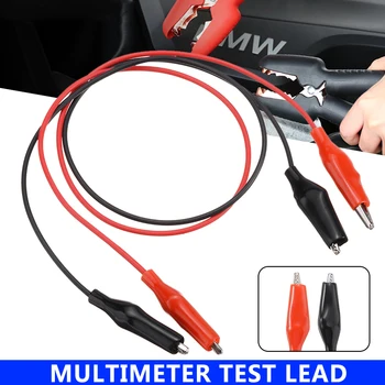 

2pcs 24V Insulated Alligator Crocodile Clips Multimeter Test Lead Set Electrical DIY Test Leads Alligator Double-ended Mayitr